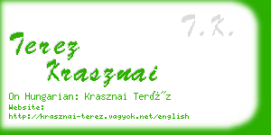 terez krasznai business card